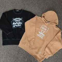 GU スウェット 黒 茶色 2点セット