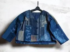 新品】ちちぶや 藍染 パッチワーク ジャケット 定価23万 刺し子 BORO