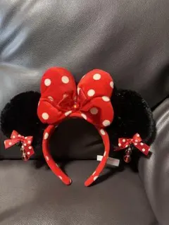 ディズニー カチューシャ ミニー イヤリング 赤 水玉