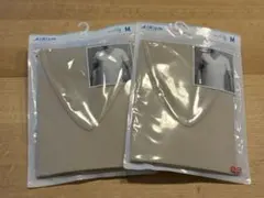 AIRism ベージュ Vネック Tシャツ M 2枚セット