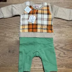 チェック柄ロンパース サイズ70