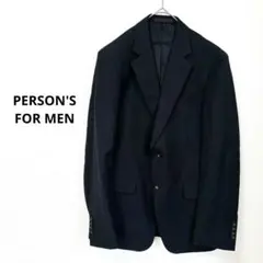 PERSON'S FOR MEN ビジネスジャケット 黒 ウール テーラードのサムネイル