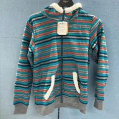 ストライプ フリースジャケット フード付き 150センチ 新品