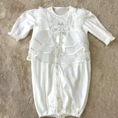 セレモニードレス　ベビードレス　退院　お宮参り　50〜70cm  レース　リボン