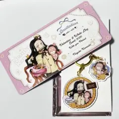 【鬼滅の刃】　竈門禰豆子　招待状風チケットカード　ランダムコンビアクリルチャーム