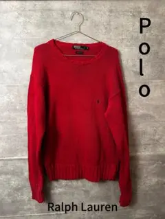 Ralph Lauren 赤 ニット セーター