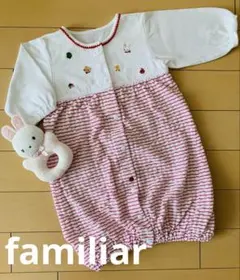 【美品✨】familiar ロンパース 2wayオール 刺繍※おまけ付