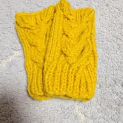 ハンドメイド　ハンドウォーマー　イエロー