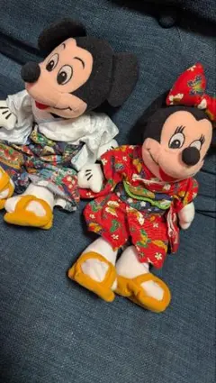 ミッキー ミニー 和服 ぬいぐるみ セット レアレトロ