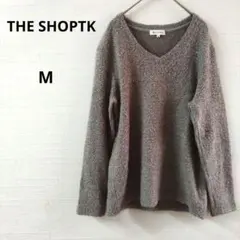 ザショップティーケー長袖 ニットセーターVネック グレーM