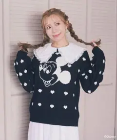 ネット完売品　ミッキー　ハートニット