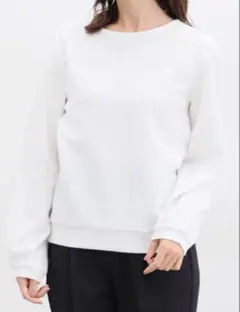 Honeys ハニーズ　パール使いトップス　新品　未使用　アイボリー　L