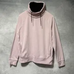 H&M ハイネック スウェット ピンク M ドローコード