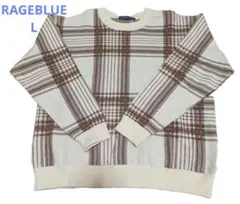 RAGEBLUEセーター 長袖 チェック柄 メンズ L （中古品）