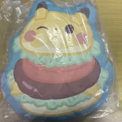 ポケピース 一番くじ D賞:ピカチュウっぽバーガー プリントクッション