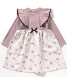 apres les cours ワンピース 配色フリルドッキングワンピース　80