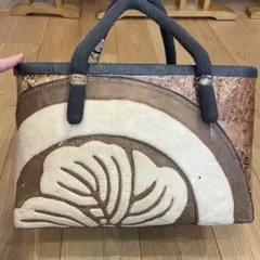 値下げ‼️伝統的な一閑張り和風デザインのかごバッグ