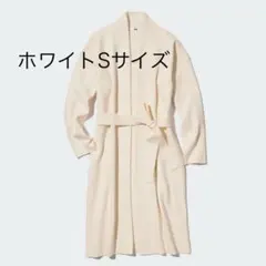 UNIQLO スフレヤーン カーディガン コート ホワイト Sサイズ