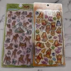 ディズニー　くまのプーさん バンビ プチドロップステッカー