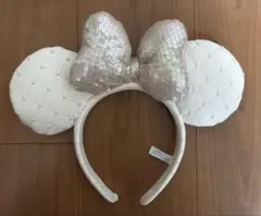 ミニーマウス型カチューシャ（ホワイト）