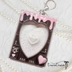 ♡トレカキーホルダー♡デコ♡ケース♡レジン♡色変更可♡L01-01