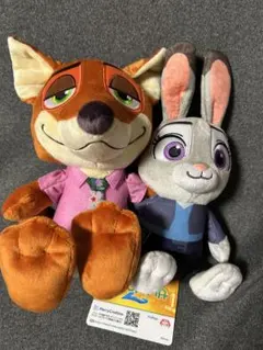 ディズニー　ズートピア2 ペアぬいぐるみ ジュディとニック