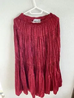 ユニクロ　イネス　ツイストプリーツロングスカート