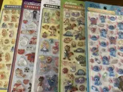 ディズニーキャラクターボンボンドロップシール5枚セット