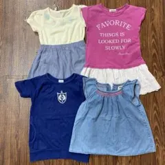 ★バラ売り可★ブランシェス　コンビミニ　Tシャツ　ワンピース　4つまとめ売りのサムネイル