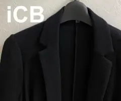 iCBテーラードニットジャケット　ウール　黒