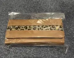 長財布 レディース ヒョウ柄 レオパード大容量 カード収納　ブラウンのサムネイル