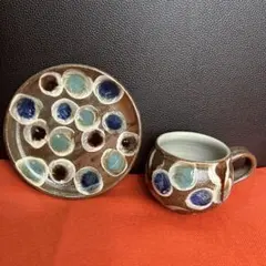 SHOKKI 陶器 ドット柄 カップ - メルカリ