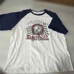 MONO-MART★Lサイズ★白✖️紺のサムネイル