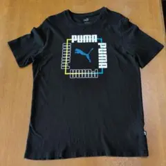 PUMA ブラック グラフィック Tシャツ M　プーマ