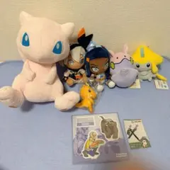 ポケモンフィット 12インチミュウ ぬいぐるみ アクスタ チャーム 8点セット