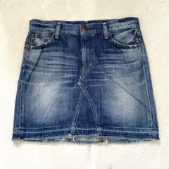 レッドカード デニムスカート ミニスカート 大きいサイズ ブルー XL相当