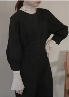 【低身長】Eaphi ブラック サロペット オールインワンS