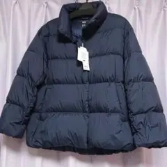 UNIQLO ウルトラライトダウン コクーンジャケット L ネイビー