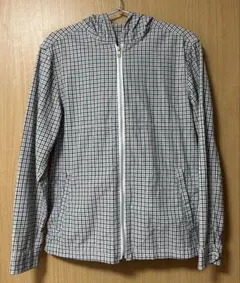 SHIPS チェック柄 ジップアップ パーカー