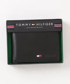 TOMMY トミーヒルフィガー 二つ折り財布 カードケース 黒色　小銭入れ 箱付