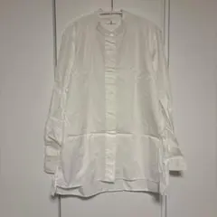 UNIQLO / ホワイト バンドカラー 長袖シャツ