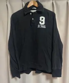 Abercrombie & Fitch ポロシャツ M アバクロ　長袖　メンズ黒