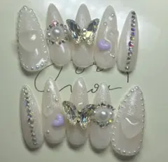 《匿名配送》ネイルチップ　ロングポイントカラーチェンジ　量産系ワンホン地雷