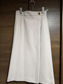 BACCA ポリエステルレーヨンストレッチ ミディトラペーズスカート
