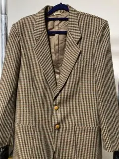 70sチェック柄 テーラードジャケット イタリア製 ウール ヴィンテージ