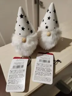 オーナメント　シロヒゲサンタ　2個　　置物