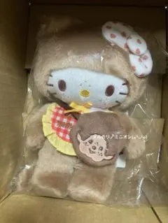 ハローキティ×モンチッチ ぬいぐるみ S（ギンガムチェック）