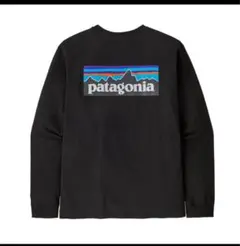 patagonia ロンT LONG-SLEEVED P-6 ブラック