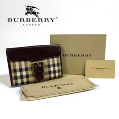 【極美品】Burberry 二つ折り コンパクト ウォレット イタリア製 元箱付