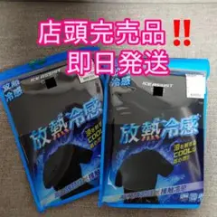 【ブラック3L】2枚セット 放熱冷感(R)半袖Tシャツ ワークマン
